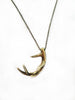 Rustic Antler ~ Antique Brass Necklace