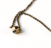 Lucky Wishbone ~ Antique Brass Necklace