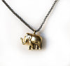 Lucky Elephant Necklace ~ Brass