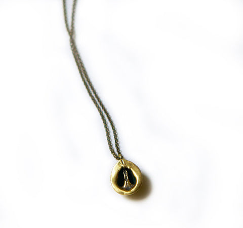 Seed Necklace ~ Antique Brass